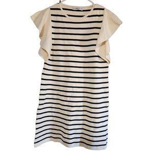 Zara Knit Tshirt Type Dress With Flare Sleeves Sz S